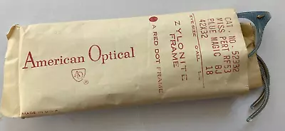 Vintage American Optical Zylonite Eye Glass Frame In Original Packaging • $39.99