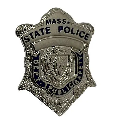 Massachusetts State Police Department Law Enforcement Enamel Lapel Hat Pin • $11.96