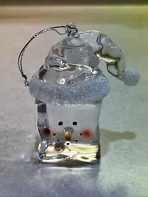 Seasons Of Cannon Falls Christmas Ornament Ice Cube Snowman With Hat Ice • $9.88