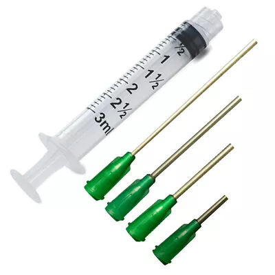 3cc 3ml INDUSTRIAL SYRINGES WITH 14 GA GAUGE BLUNT TIP NEEDLES 10 25 50 100 PC • $12