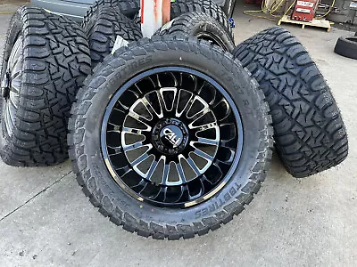 6 NEW 22  8x200 CALI SUMMIT BLACK M Dually Wheel 35125022  Tires FOR F350 FORD • $4500