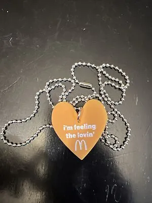 McDonald’s “I’m Feeling The Lovin” Golden Arches Rubber Pendant With Bead Chain • $80