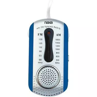 Naxa NR721BL AM/FM Mini Pocket Radio W/Speaker (Blue) • $20.07