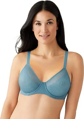 Wacoal 855336 Elevated Allure Bra 34DD Blue Full Figure Uplift Underwire $72 NWT • $31.95