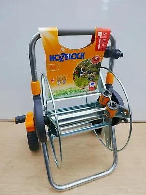 Hozelock 2437 Empty Metal Hose Cart + Fittings Holds Up To 60mtr Hose Pipe • £64.89