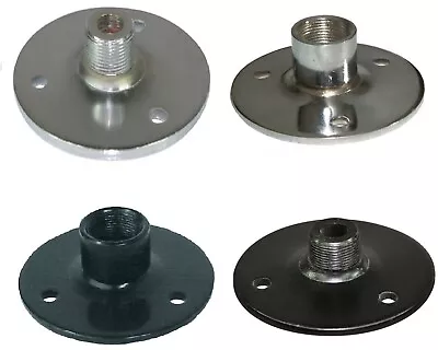 £4.49 • Buy Gooseneck Microphone Mount Base Plate Internal Or External Thread 5/8 27tpi