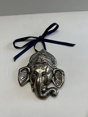 Lord Ganesha Oxidized Silver Metal Wall Door Car Hanging Handmade • $15