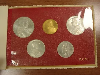 1950 Vatican Pope Pius XII Rare 5 Coin Mint Set 1-2-5-10 Lire & GOLD 100 LIRE • $1598