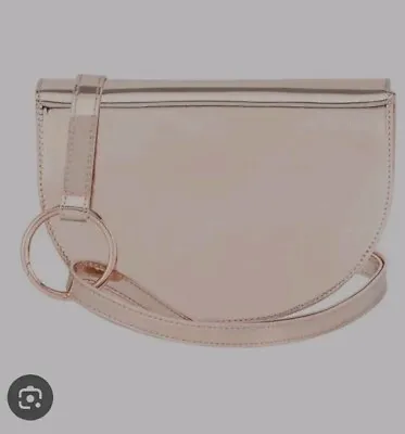NEW Paco Rabanne Olympea Rose Gold Bag Gloss Cross Bag Shoulder Bag Womens Small • £19.99