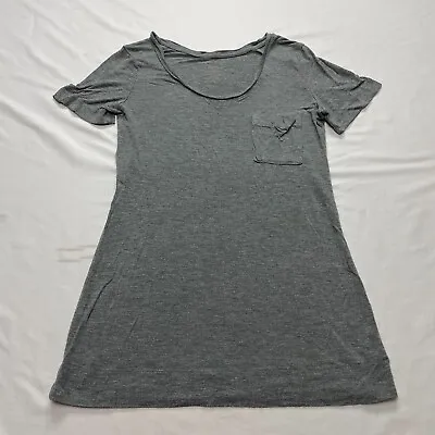 Mossimo Shirt Womens XS Gray Scoop Neck Casual Light Everyday Soft Pocket Tee • $5.69