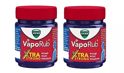 2 X Vicks VapoRub Xtra Strong For Cough Cold And Headache - 50 Ml Multi Pack • $15.99