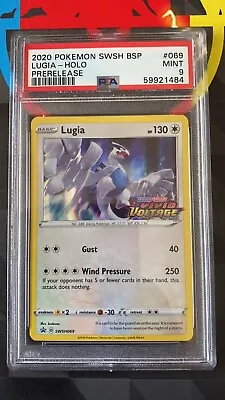 PSA 9 MINT Lugia SWSH069 PRERELEASE Vivid Voltage HOLO PROMO Pokemon Card • $30