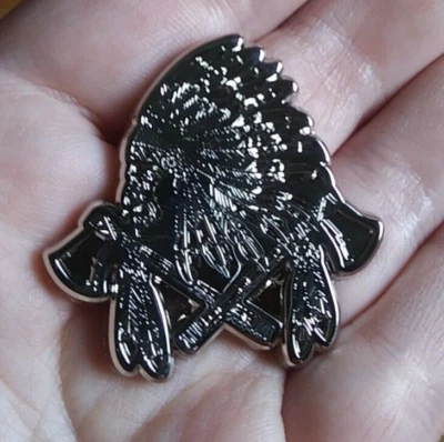 $7.03 • Buy Indian Battle Axes Motorcycle Biker Punk Tattoos Vest Jacket Hat Lapel Tie PIN