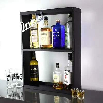 Home Bar Drinks Cabinet Cocktail Gin Mini Bar Mobile Wine Alcohol Beverage • £49.95