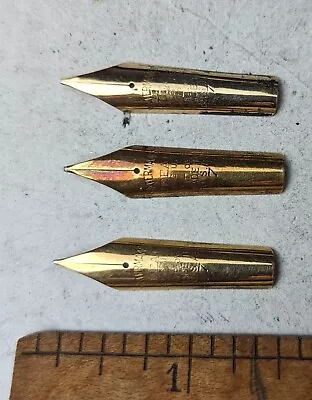 Lot Of 3 Waterman #7 Nibs For Vintage Fountain Pen 14k Gold • $142.50
