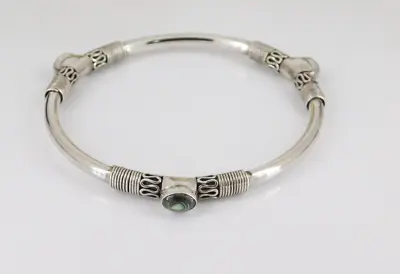 925 Sterling Silver Abalone Bangle Bracelet • $34.99