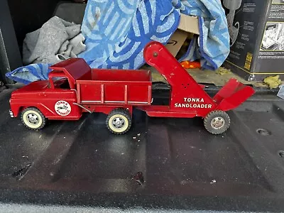 Vintage 1960's Tonka Pressed Steel Dump Truck With Sand Loader • $100