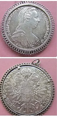 Austria - Large Silver Maria Theresa- Thaler 1780 pendant. • £48