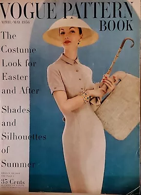 Vintage *Rare* VOGUE PATTERN BOOK / Magazine April - May 1956 Vol. 30 No. 5 • $74.99