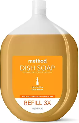 Method Clementine Scent Liquid Dish Soap Refill 54 Oz 1 Pk Plant Based New • $23.05