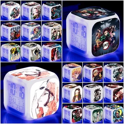 $11.99 • Buy Demon Slayer Alarm Clock LED Flash Digital Watch Night Light Lamp Cube Clock