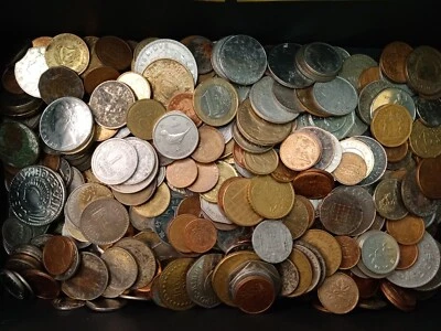 £9.50 • Buy Job Lot Of Old & Foreign Coins, Weight 1.7 KG