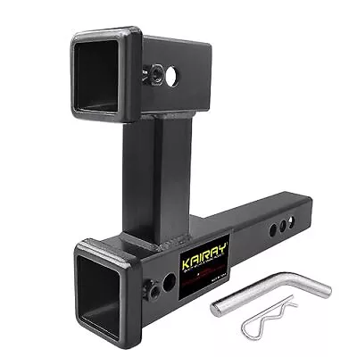 Double Hitch Receiver 2 Inch Trailer Dual Hitch Extension Riser Hitch Adapter Fi • $55.57