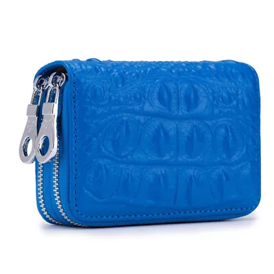 Man Women Crocodile Pattern Clutch Long Leather Wallet Card Holder Purse Handbag • $9.99