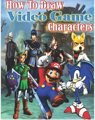 How To Draw Video Game Characters Coloring Training Anti-Stress Creative Gift • £8.99