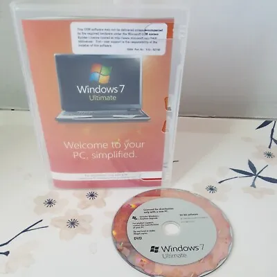 MS Microsoft Windows 7 Ultimate 64 Bit X64 DVD Full English With Key • $119