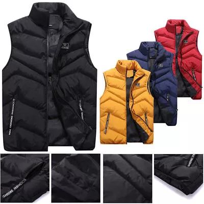 Mens Body Warmer Gilet Hoodie Hooded Contrast Hood Sleeveless Jacket New S-L • $27.59