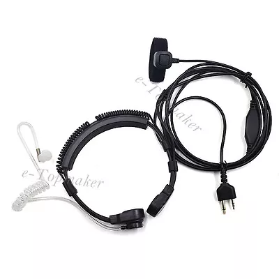 Tactical Throat Mic Headset Earpiece For Midland GXT1000 GXT1050 GXT5000 Radio • $11.31