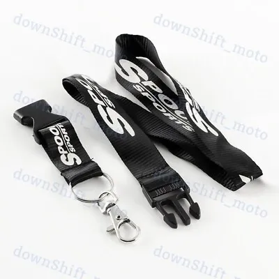 For JDM SPOON SPORTS Racin Lanyard Black Racing Keychain Strap Quick Release 2 • $16.90