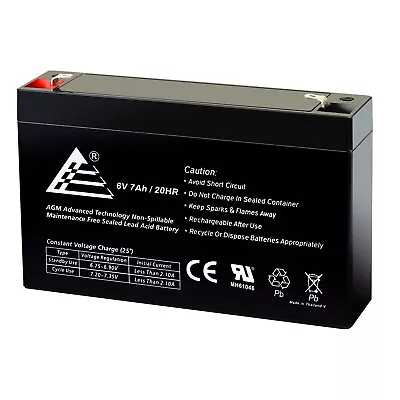 6V 7Ah SLA Replacement Battery For Huffy BMW X6 Ride On Toy Car Model 17034 • $20.99