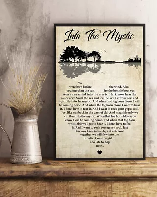 Into The Mystic - Van Morrison Lyrics Song Vintage Poster Song Lyrics Wall Art • $28.99
