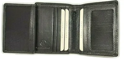 Men's Italy Desing Genuine   Leather Trifold Wallet Credit Card Id Purse Black • $16.99