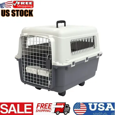 Medium Hard-Sided Plastic Cat Dog Airline Approved Kennel Pet Carrier Crate NEW • $79.79