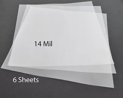 14Mil .35mm Clear Mylar Sheets Blank Stencils Airbrush Quilting 12 X12  (6 Pack) • $17.99