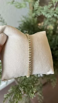 14K Yellow Gold 2.00ct Diamond Tennis Bracelet  7.5  • $950