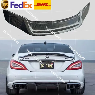 Carbon Fiber Rear Trunk Spoiler Wing Fit For Benz CLS Class W218 CLS63 AMG 12-17 • $209