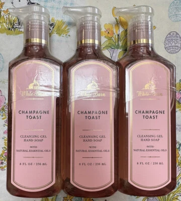 £27.43 • Buy 3 Pack Lot Bath & Body Works Champagne Toast Cleansing Gel Hand Soap 8 Oz New!