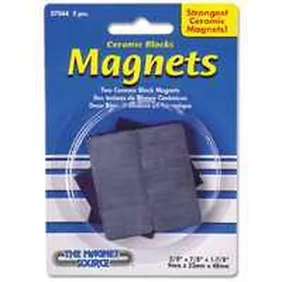 New Master Magnetic 7044 2pk Ceramic Block Magnets 9934423 • $2.59