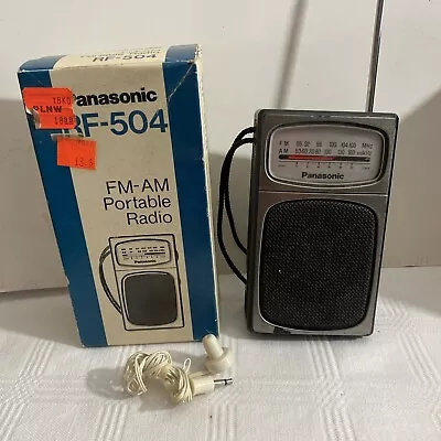 Vintage Panasonic FM-AM Portable Radio In Box RF- 504 Taiwan NOS • $12.99