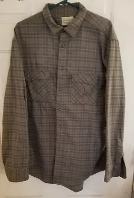 Cabellas Long Sleeve Button Up Flannel Shirt XL Tall Hook & Loop Front Pockets • $10.49