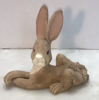 Vintage White Rock Studio 1989 Rabbit Bunny Clay Art Sculpture • $24.99