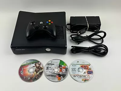 Microsoft Xbox 360 S 250GB Console Bundle Model 1439 W/ Controller • $89.99