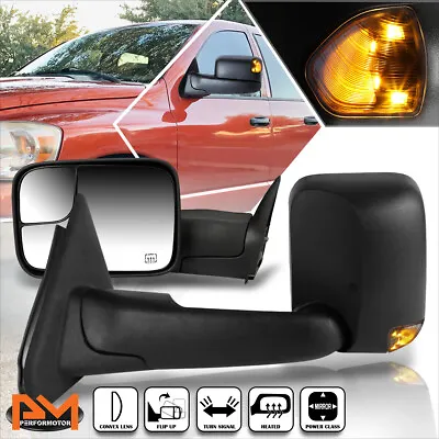 For 02-09 Dodge Ram 1500-3500 Power+Heated Towing Mirror+Smoked LED Signal Lamp • $148.89