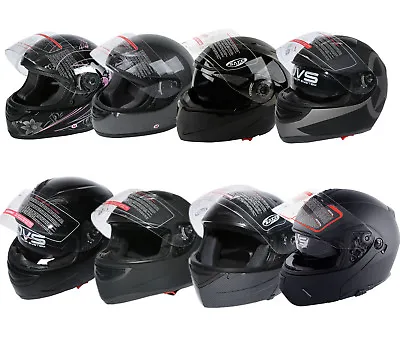 DOT Adult Flip Up Modular Full Face Motorcycle Helmet Street Motocross S M L XL • $36