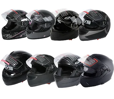 DOT Flip Up Modular Full Face Motorcycle Helmet Street Motocross S M L XL Adult • $36