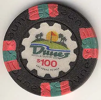 Dunes Casino Las Vegas Nevada $100 Chip Circulated 1989 • $17.99